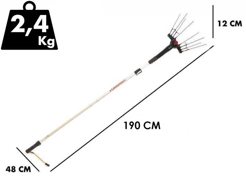 Castellari Vertigo C 12V - Vareador de aceitunas el&eacute;ctrico de bater&iacute;a 190 - 240  cm