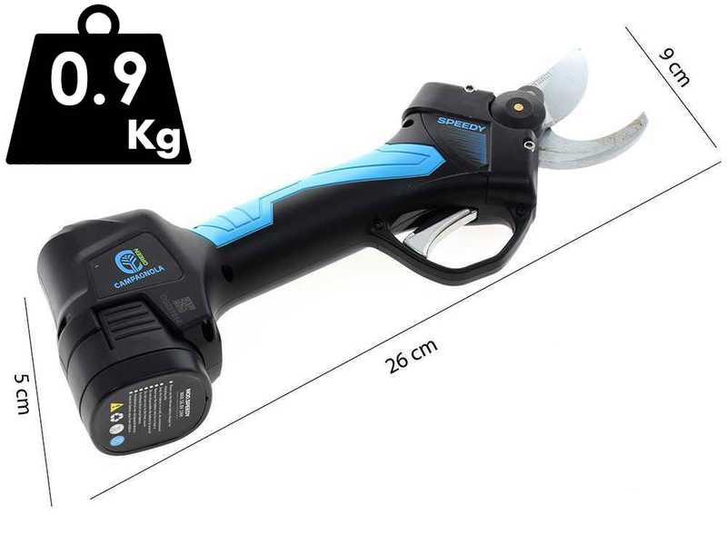 Tijera el&eacute;ctrica de poda SPEEDY Campagnola - 2 bater&iacute;as de 2 Ah