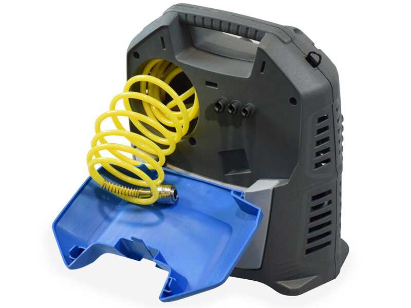 Abac Suitcase - Compresor de aire el&eacute;ctrico port&aacute;til monof&aacute;sico, sin aceite - Motor 1,5 HP