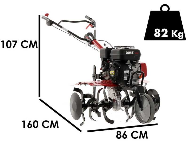 Ama MTZ80 - Motoazada de gasolina 7 HP - Motor de 208 cc