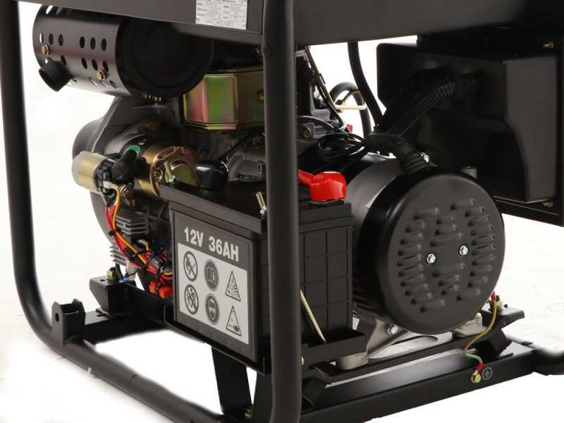 BlackStone OFB 6000 D-ES - Generador de corriente di&eacute;sel con AVR 5.3  kW - Continua 5 kW Monofa&aacute;sica + ATS