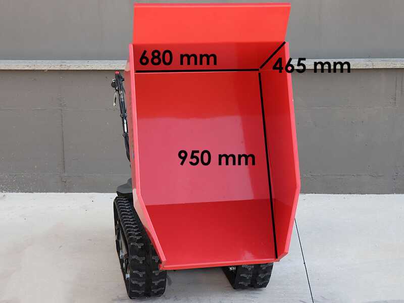 Carretilla de orugas con motor BLUE BIRD Transporter 500 D - Caja dumper con capacidad de 500 Kg
