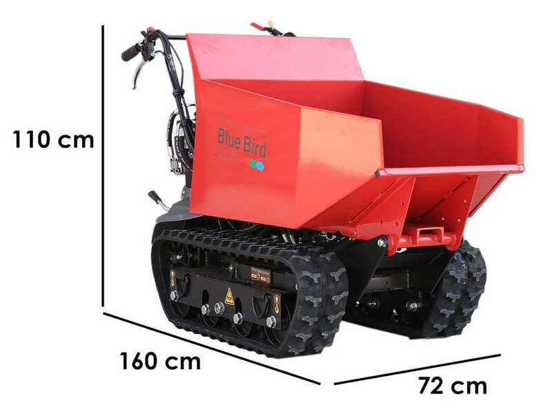 Carretilla de orugas con motor BLUE BIRD Transporter 500 D - Caja dumper con capacidad de 500 Kg