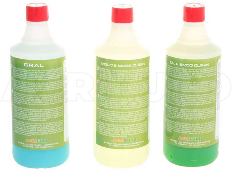 Juego detergentes profesionales para exteriores AgriEuro - 3 botes de 1 litro