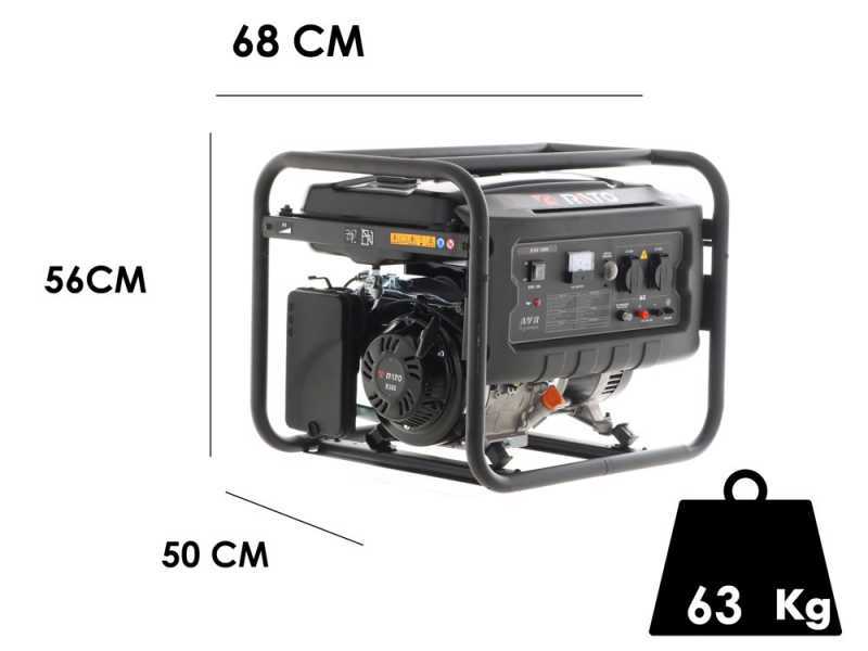 Rato R3800 AVR - Generador de corriente a gasolina con AVR 3.8 kW - Continua 3.5 kW Monof&aacute;sica