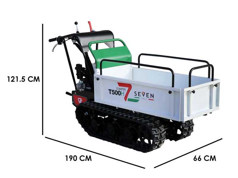 Carretilla de orugas con motor Seven Italy T500H GX-E - caja extensible - capacidad 500 kg