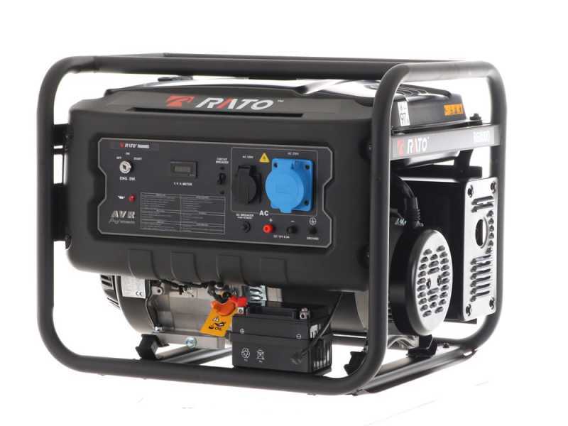Rato R6000D AVR - Generador de corriente a gasolica con AVR y arranque el&eacute;ctrico 6 kW - Continua 5.5 kW Monof&aacute;sica