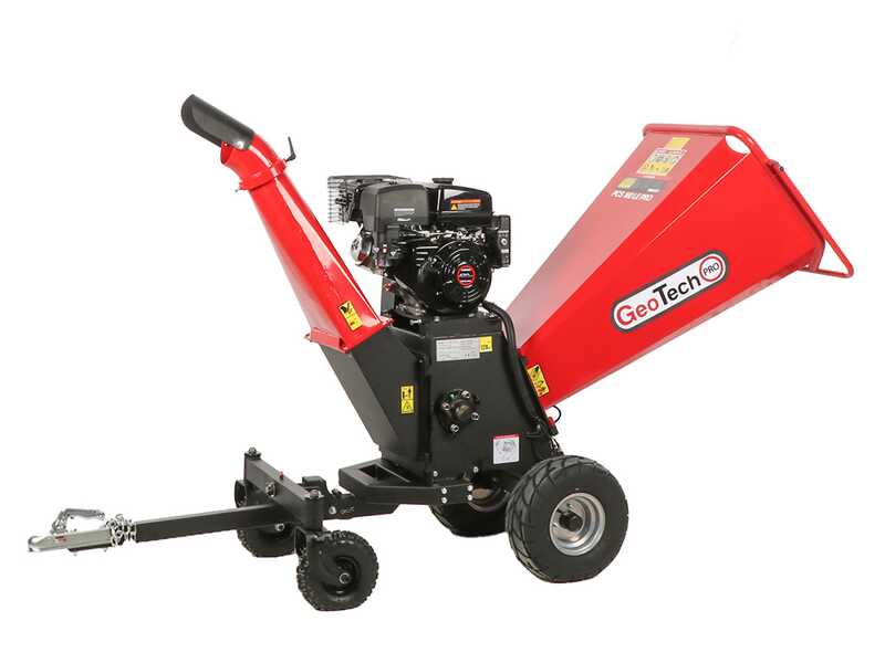 GeoTech-Pro PCS 160LE PRO - Biotrituradora de gasolina profesional - Motor Loncin G420FD