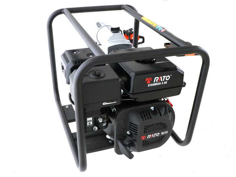 Motobomba de gasolina para aguas sucias RATO RT80W26 3.8 motor R210