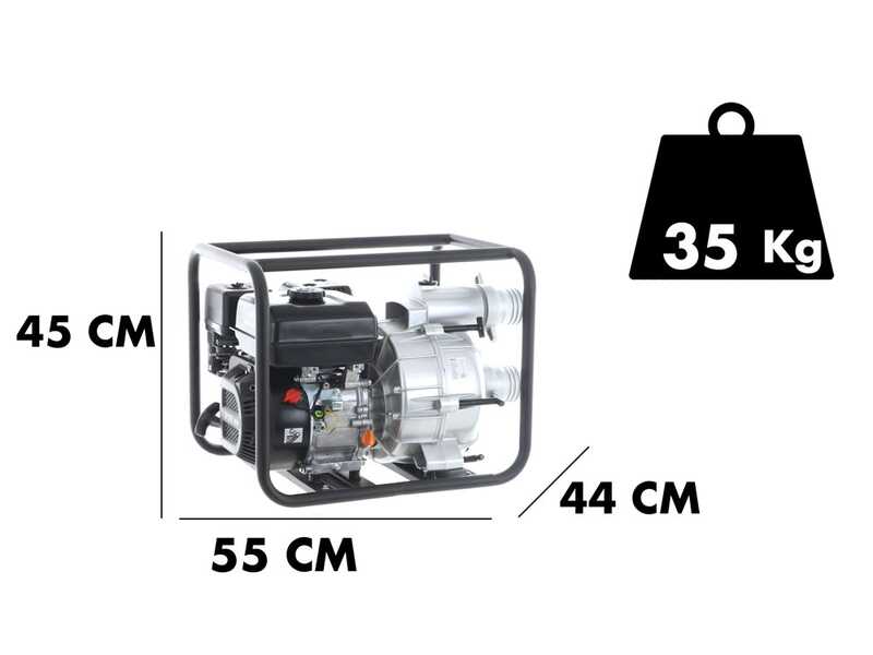 Motobomba de gasolina para aguas sucias RATO RT80W26 3.8 motor R210