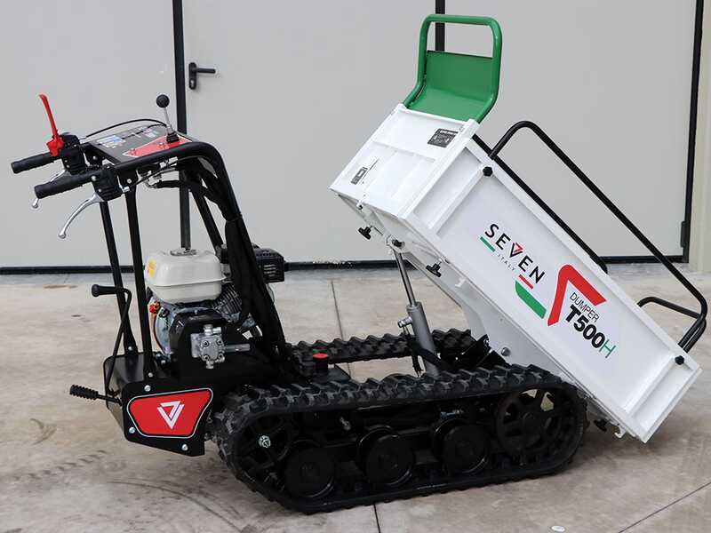 Carretilla de orugas con motor Seven Italy T500H GX - caj&oacute;n extensible - capacidad 500 kg