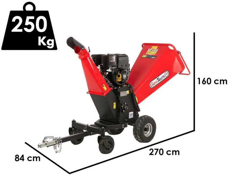 GeoTech-Pro PCS 160 BSE PRO - Biotrituradora de gasolina profesional - Motor B&amp;S XR2100