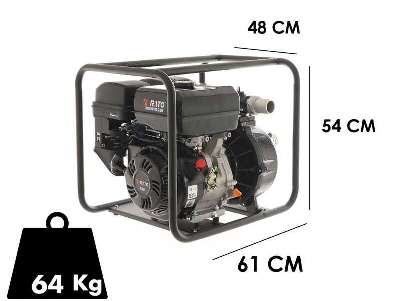 Motobomba con gran altura de elevaci&oacute;n Rato RT50YB100-7.2Q