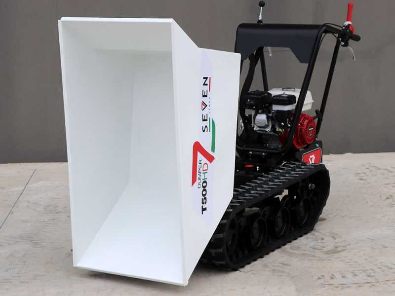 Carretilla de orugas Seven Italy T500HD GX-E - caja dumper - arranque el&eacute;ctrico - capacidad 500 kg hidr&aacute;ulico