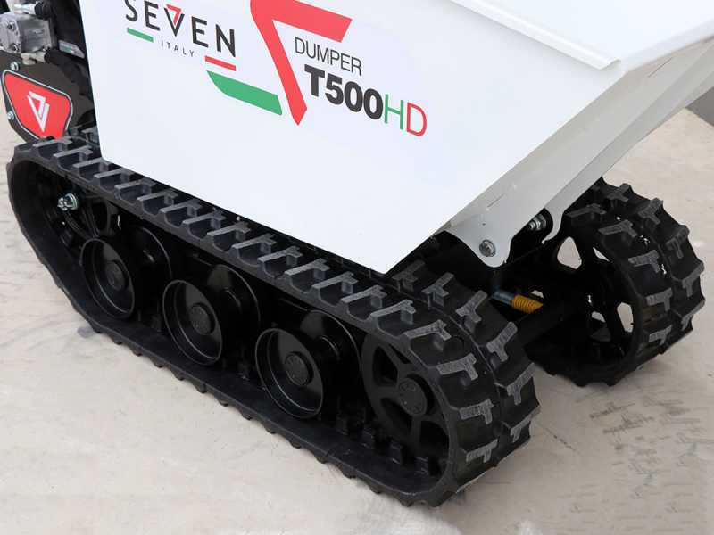 Carretilla de orugas Seven Italy T500HD GX-E - caja dumper - arranque el&eacute;ctrico - capacidad 500 kg hidr&aacute;ulico