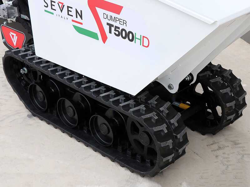 Carretilla de orugas Seven Italy T500HD GX-E - caja dumper - arranque el&eacute;ctrico - capacidad 500 kg hidr&aacute;ulico