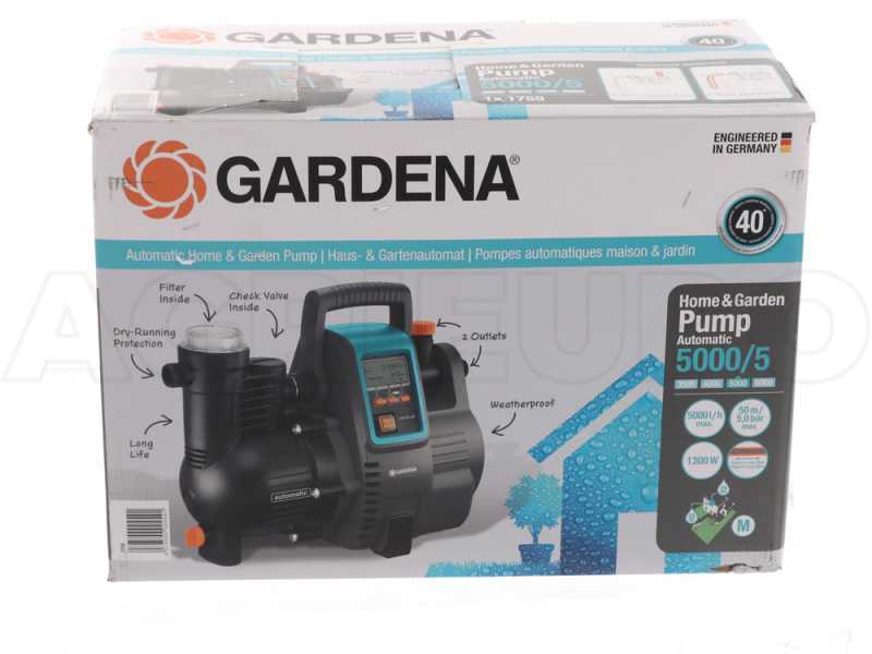 Bomba Gardena autom&aacute;tica 5000/5E LCD con funci&oacute;n ahorro energ&eacute;tico