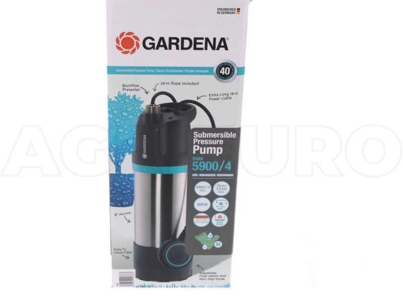 Gardena 5900/4 Inox - Bomba sumergible de presi&oacute;n - para aguas limpias - 900W