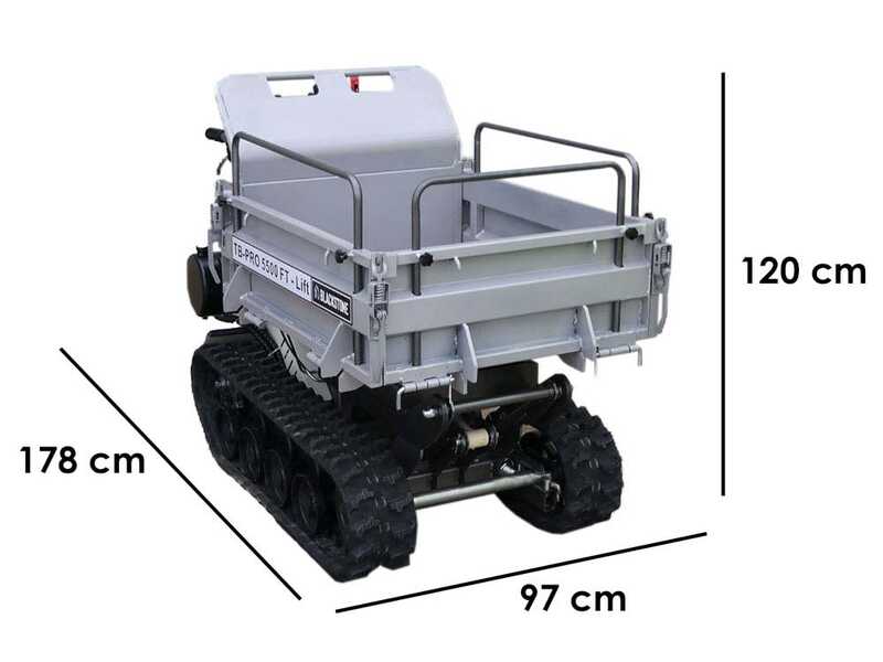 Carretilla de orugas Blackstone TB-PRO 5500 FT-Lift - Caj&oacute;n con plataforma elevadora tipo pant&oacute;grafo