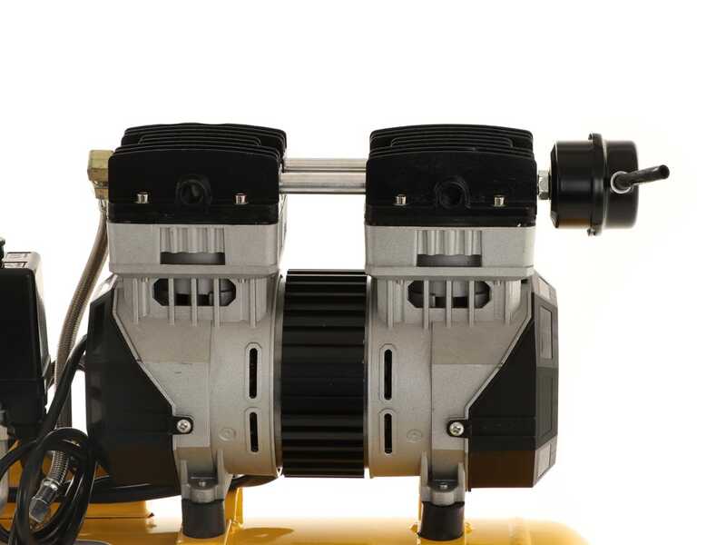 Stanley DST 150/8/24 SXCMS1324H - Compresor de aire el&eacute;ctrico monof&aacute;sico silencioso, sin aceite - Motor 1.3 HP - 24 L