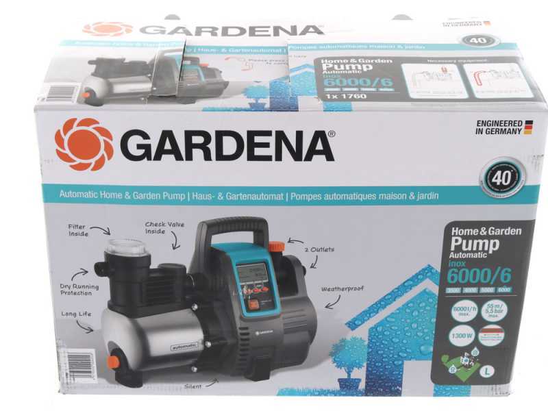 Gardena 6000/6E LCD Inox - Bomba el&eacute;ctrica autom&aacute;tica - 1300W