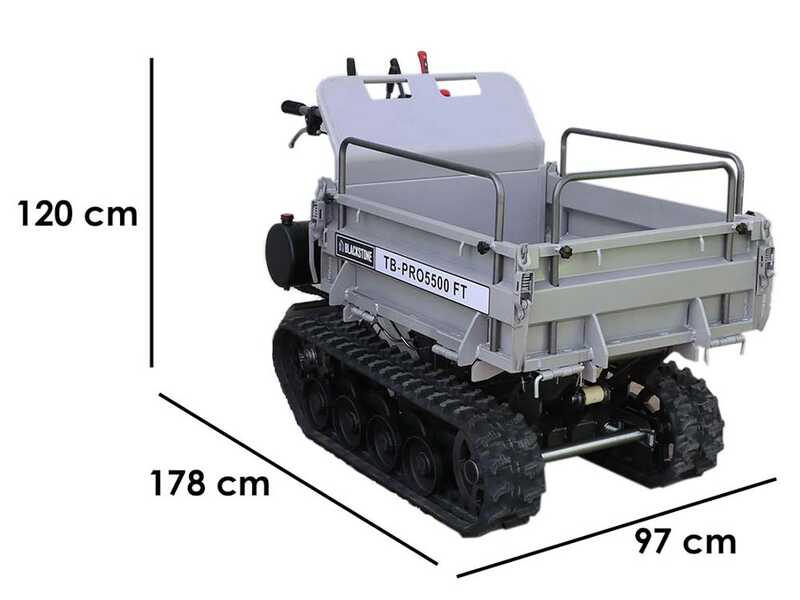 Carretilla de orugas Blackstone TB-PRO 5500 FT - Caj&oacute;n extensible basculante 500Kg