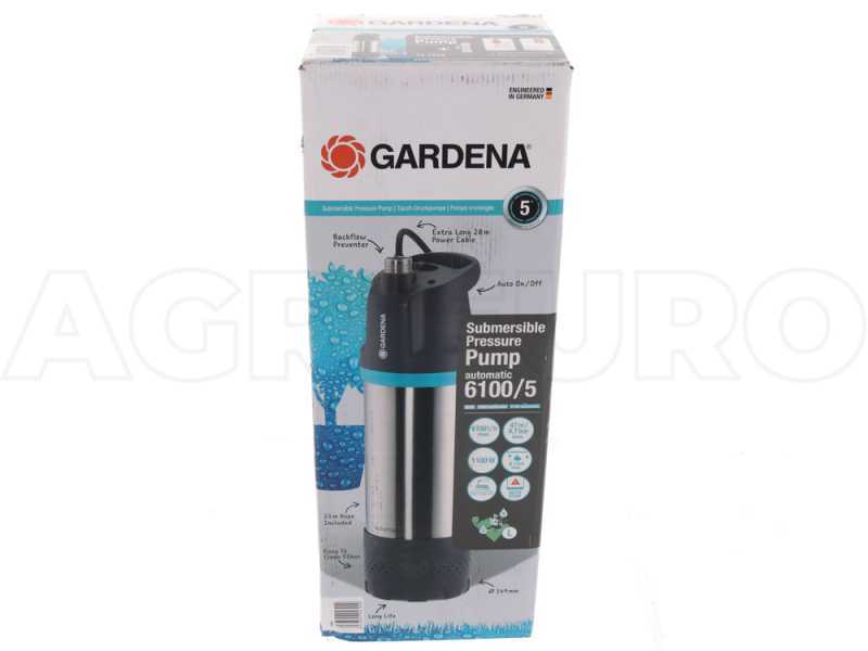 Bomba sumergible de presi&oacute;n Gardena 6100/5 inox Automatic - 4,7 bar - aguas limpias