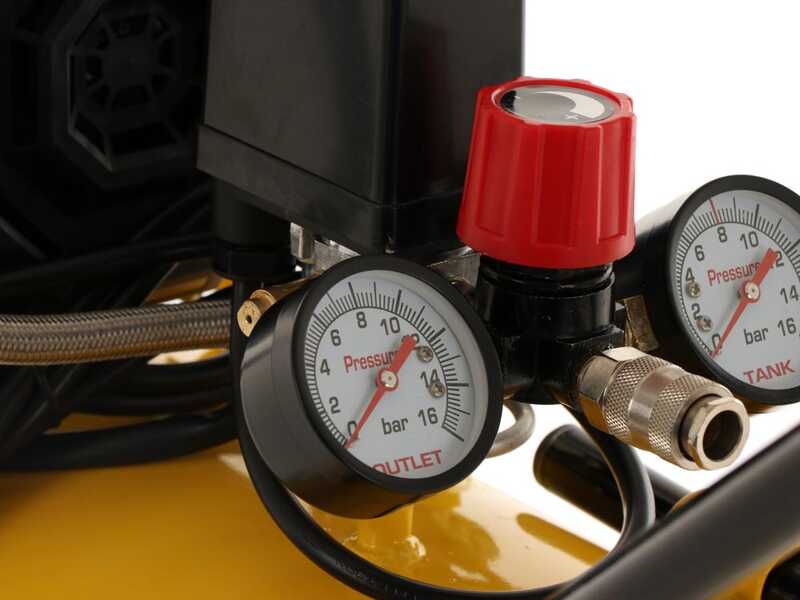 Stanley DST 240/8/50 - Compresor de aire el&eacute;ctrico monof&aacute;sico silencioso, sin aceite - Motor 2 HP - 50 L