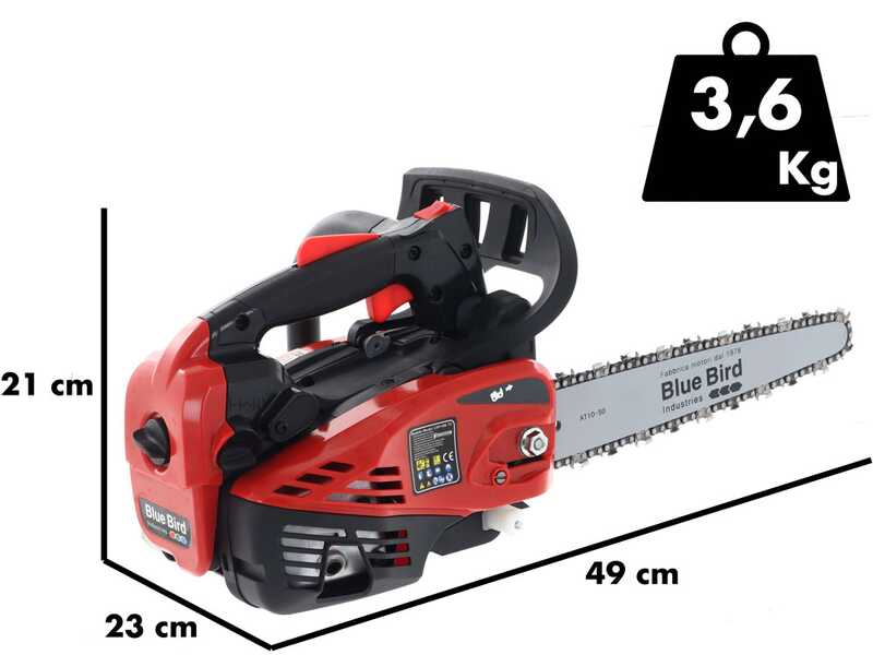 Blue Bird CSP 280TC -Motosierra de mezcla para poda - Espada Carving de 25 cm