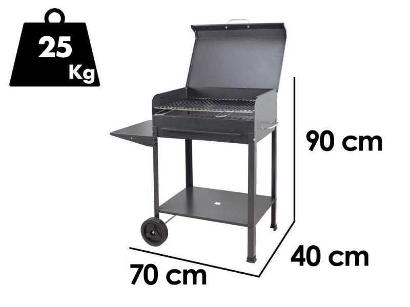 Mille Polifemo Large - Barbacoa de carb&oacute;n de hierro artesanal - 67,5x37cm