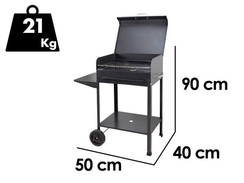 Seven Italy Polifemo Small - Barbacoa de carb&oacute;n de hierro artesanal - 47,5x37cm