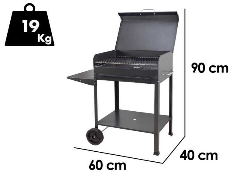 Mille Vanessa Medium - Barbacoa de carb&oacute;n de hierro artesanal - 57,5x37cm