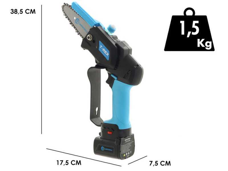 Podadora manual el&eacute;ctrica de bater&iacute;a Campagnola T-Rex - 1 bater&iacute;a de 4 Ah + 1 bater&iacute;a de 2,5 Ah