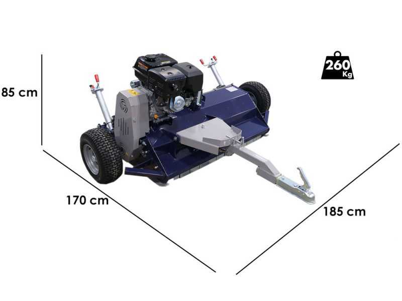 BullMach PAN 120 L - Desbrozadora de arrastre para quad - Loncin G420FD