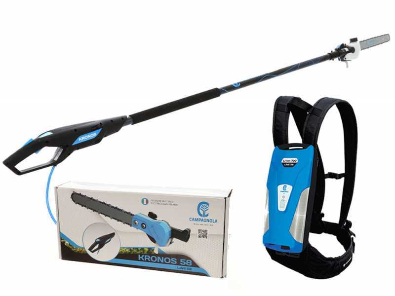 Podadora Campagnola Kronos con p&eacute;rtiga fija de carbono de 120 cm - Line 58 - Bater&iacute;a Li-ion 700 de 14 Ah