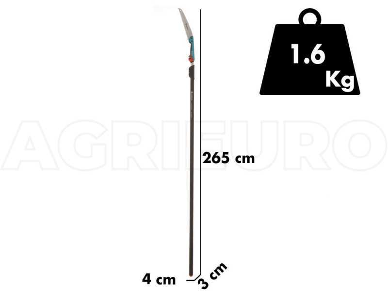 Gardena Combisystem 300PP - Serrucho de jard&iacute;n con p&eacute;rtiga telesc&oacute;pica de aluminio de 210 a 390 cm