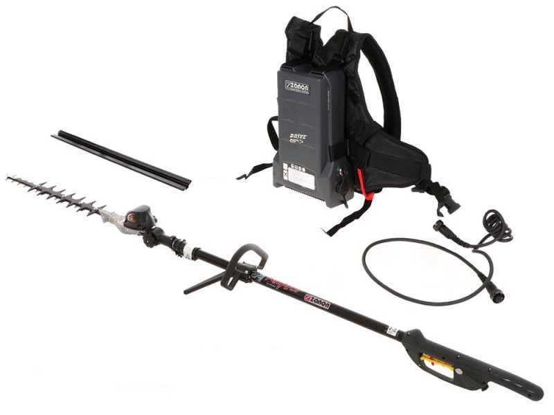 Cortasetos de bater&iacute;a con p&eacute;rtiga telesc&oacute;pica Zanon Raptor 600 - Espada de 60 cm - 50.4V 15.9Ah