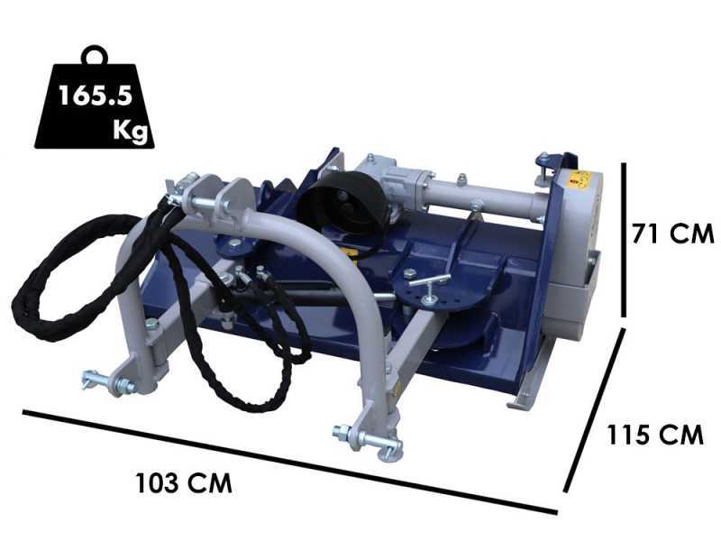 Trituradora para tractor serie ligera con desplazamiento hidr&aacute;ulico - BullMach ERMES 85 SH