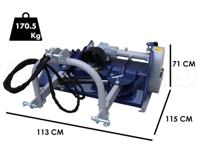 Trituradora para tractor serie ligera con desplazamiento hidr&aacute;ulico - BullMach ERMES 95 SH