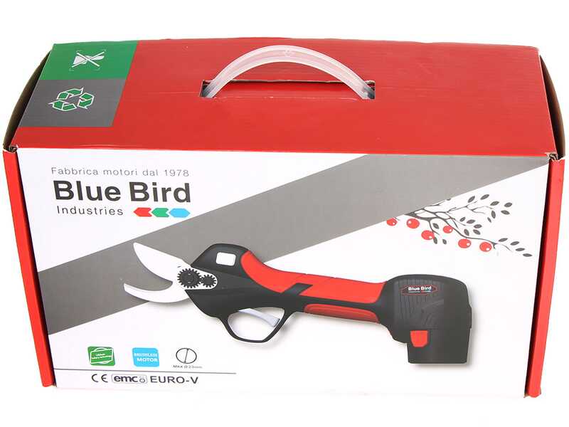 Tijeras el&eacute;ctricas con bater&iacute;a Blue Bird PS 22-23 - 2 Bater&iacute;as incluidas - 12.6 V y 2Ah - &Oslash; 23 mm