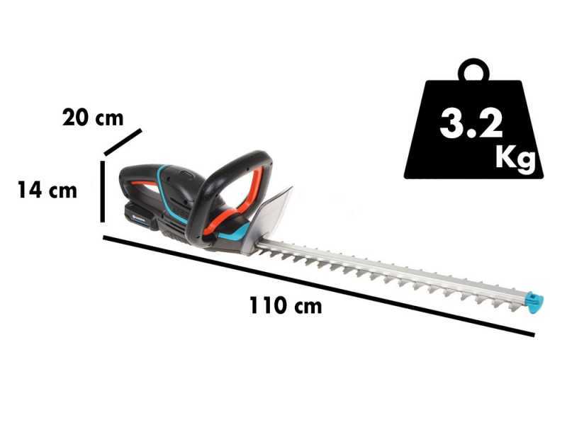 Cortasetos con bater&iacute;a de litio Gardena ComfortCut P4A 60/18V-2,5Ah , cuchilla 60 cm - Paso de dientes 20 mm