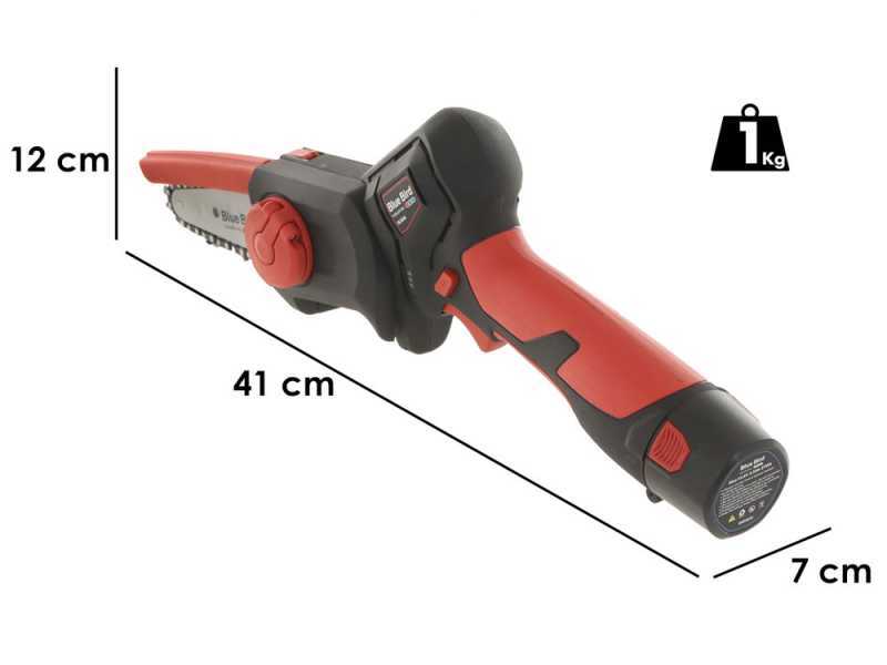 Podadora manual el&eacute;ctrica de bater&iacute;a Blue Bird CS 22-04 - 2 Bater&iacute;as de 12.6 V 2.5 Ah - Capacidad de corte 100 mm