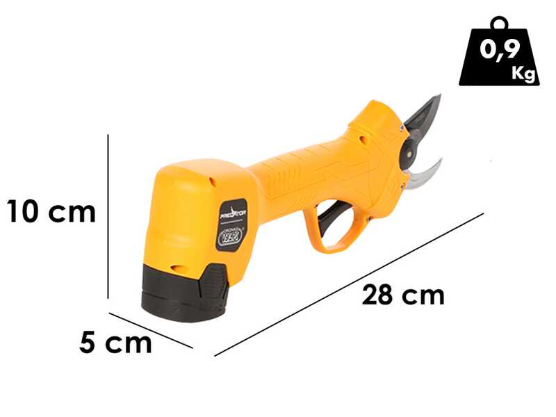 Tijeras el&eacute;ctricas con bater&iacute;a Volpi PV280 - 2 Bater&iacute;as de serie - 14.4V y 2Ah - &Oslash; 22 mm