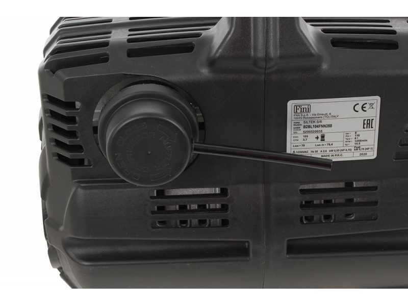 Fini Siltek S/6 - Compresor de aire el&eacute;ctrico port&aacute;til monof&aacute;sico silencioso, sin aceite - Motor 1 HP - 6 L