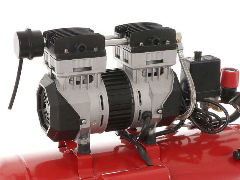 Fini Siltek 50 - Compresor de aire el&eacute;ctrico monof&aacute;sico, sin aceite - Motor 1.3 HP - 50 L