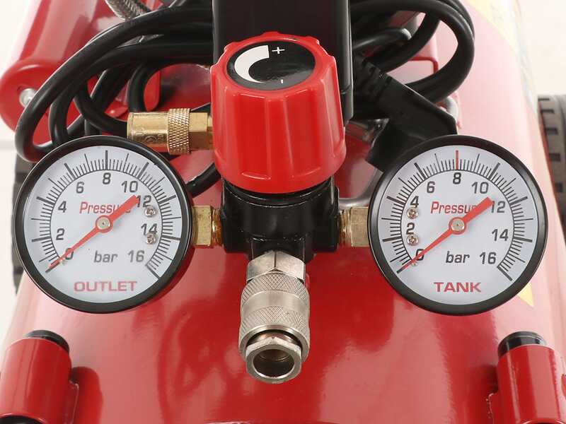 Fini Siltek 50 - Compresor de aire el&eacute;ctrico monof&aacute;sico, sin aceite - Motor 1.3 HP - 50 L