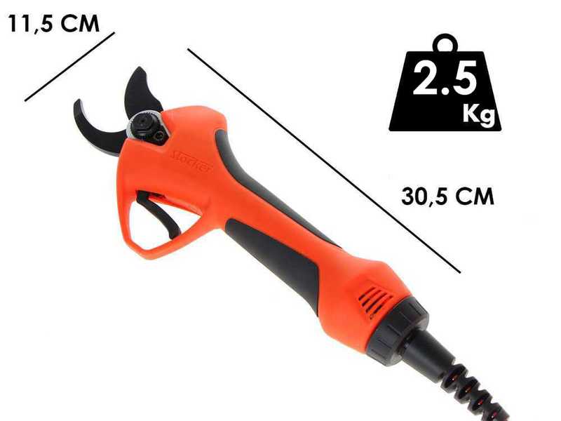Tijeras de poda de bater&iacute;a Stocker Vulcano E-35 TPC - Bater&iacute;a de 43,2 y 4,4 Ah
