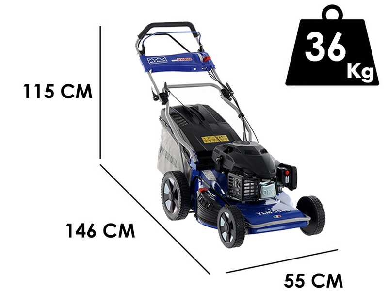 Cortac&eacute;sped de gasolina autopropulsado Marina Systems YLM 354 S - Corte 52 cm - motor Yamaha MA190 - 4 en 1