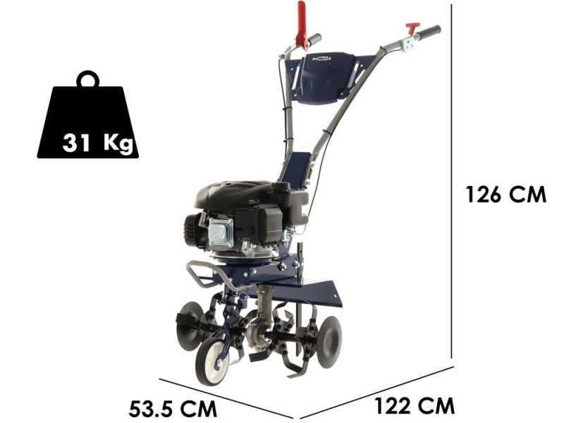 BullMach FLORA 40 - Motoazada de gasolina 4.5 HP - Motor Loncin 139cc