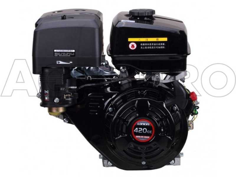 GeoTech Pro BMS 155 LE - Biotrituradora sobre motocarretilla GeoPorter 330D autopropulsada de orugas 4 rodillos - Motor Loncin de 15 HP - caj&oacute;n dumper